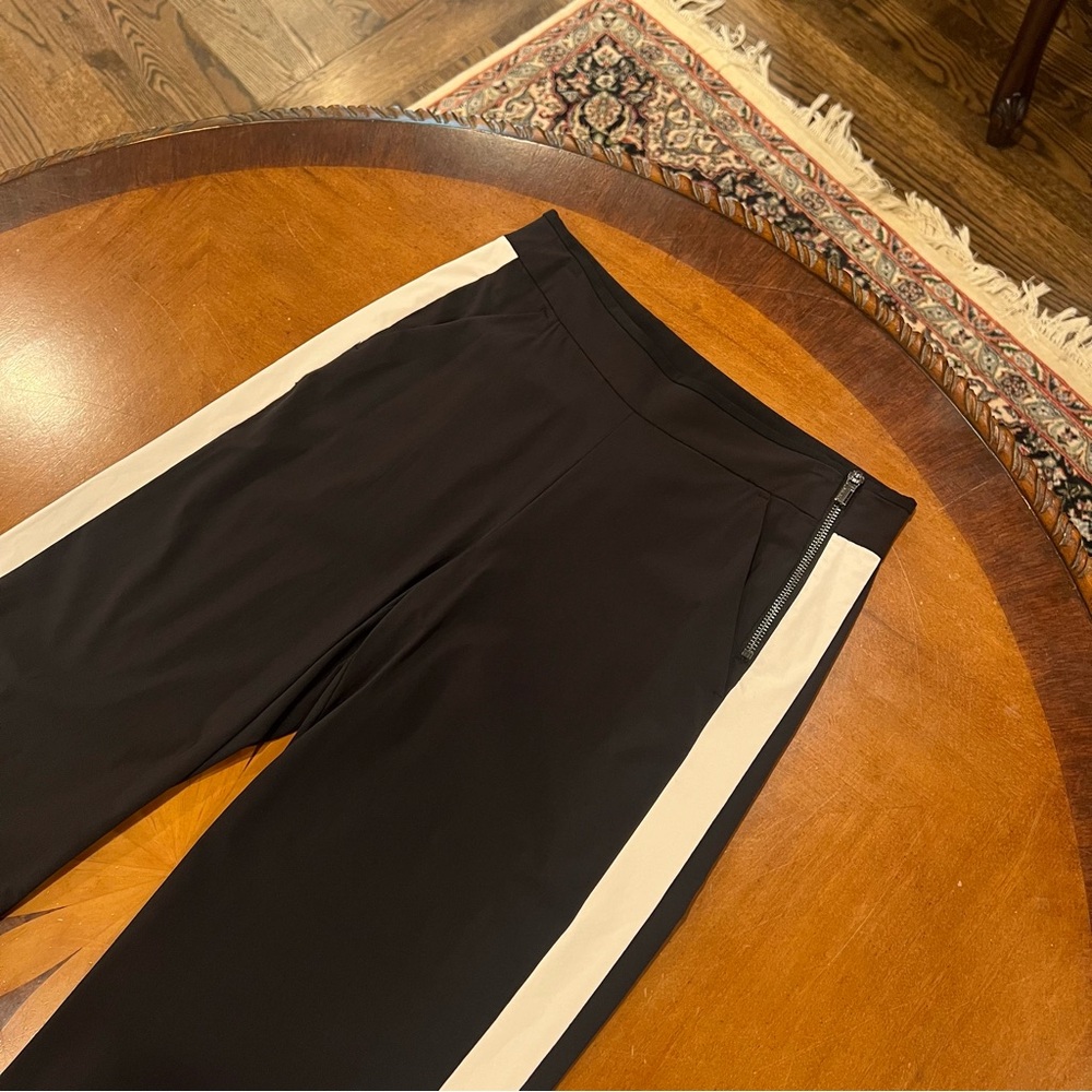 Athleta Women’s Luxe Gramercy Track Trouser Black 4 Mid-Rise Semi-Fitted Nylon - Picture 8 of 16